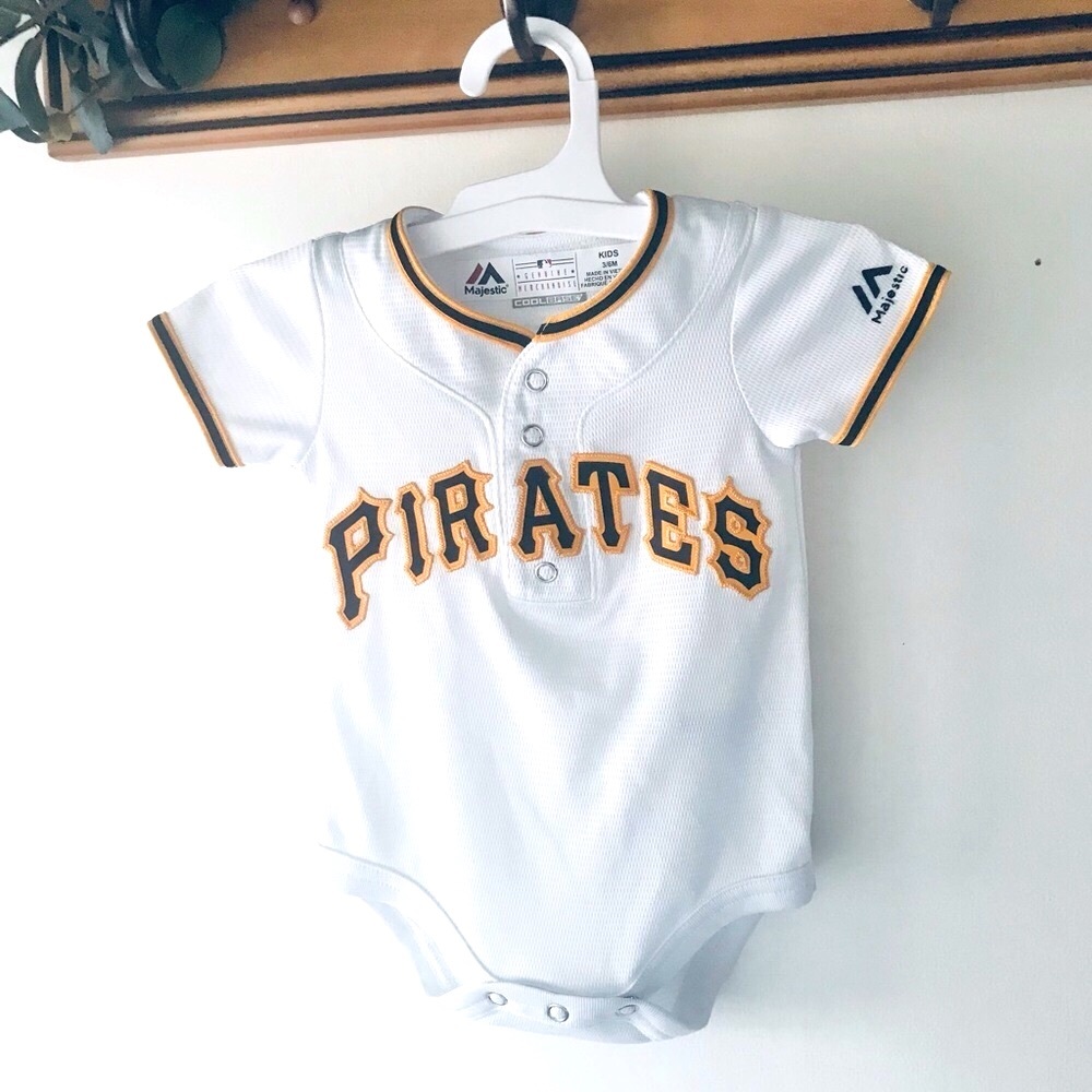Majestic White and Yellow Pirates Baby One-Piece Bodysuit